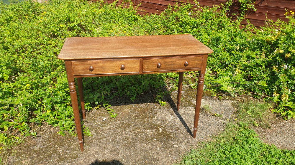 Regency mahogany 2 drawer side table. 