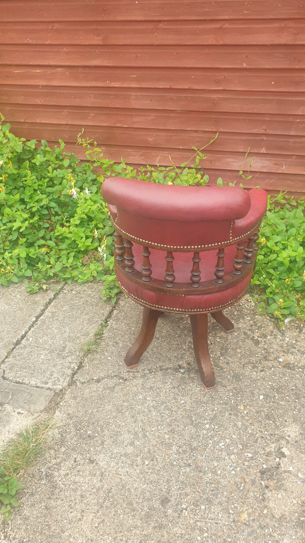 Late Victorian revolving desk armchair.  View II