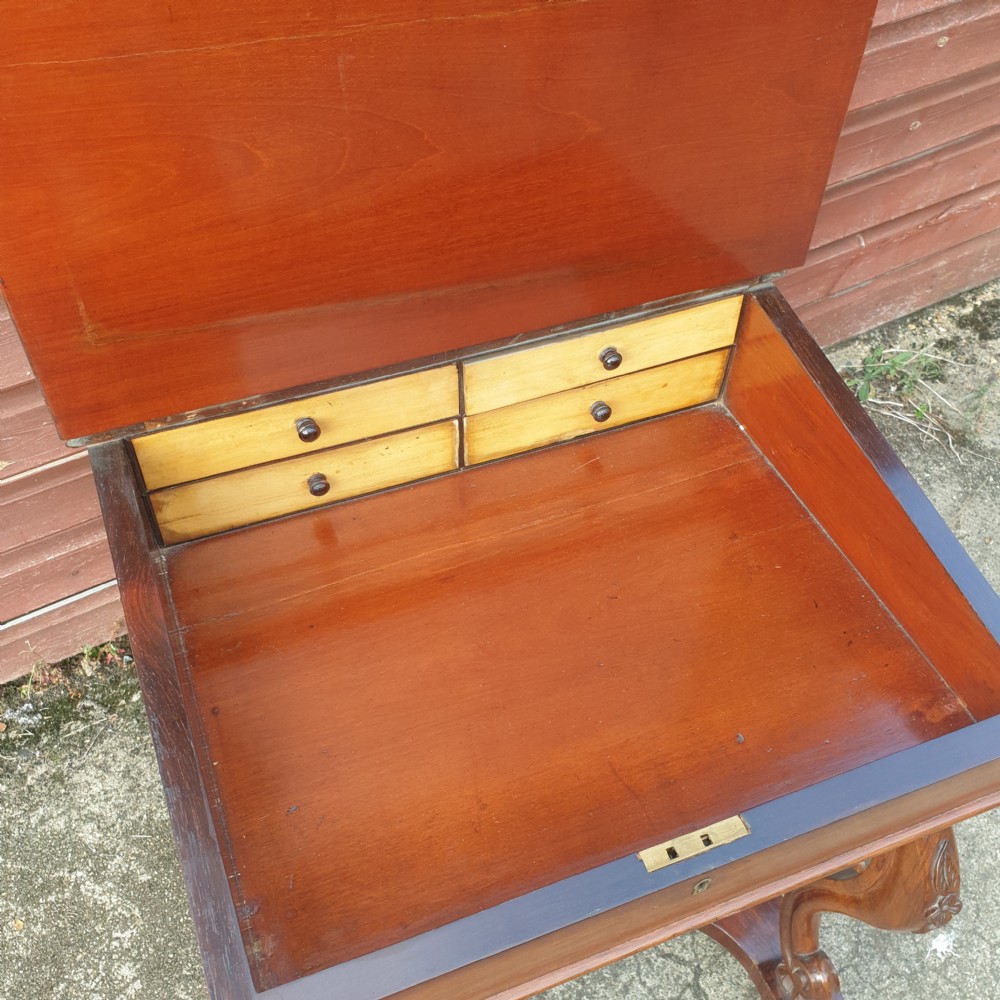 Early Victorian rosewood Davenport  View III