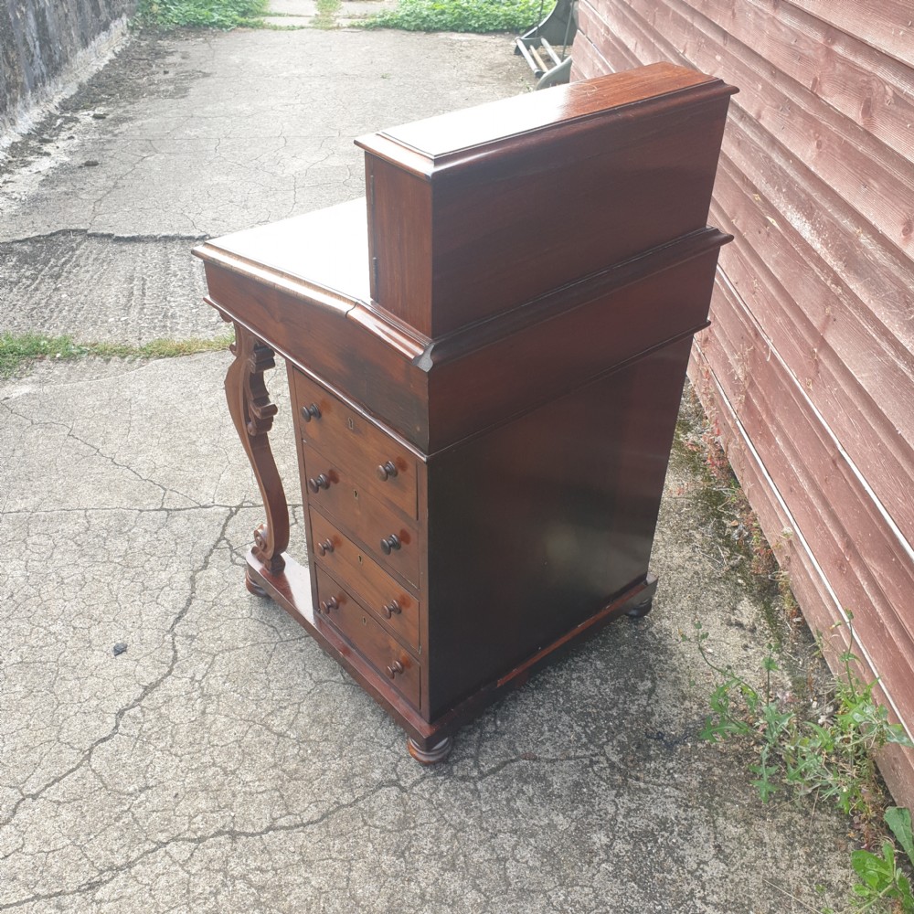 Early Victorian rosewood Davenport  View IV