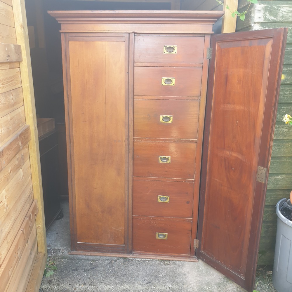 Large Late Victorian 6 drawer office cabinet with 2 doors. 