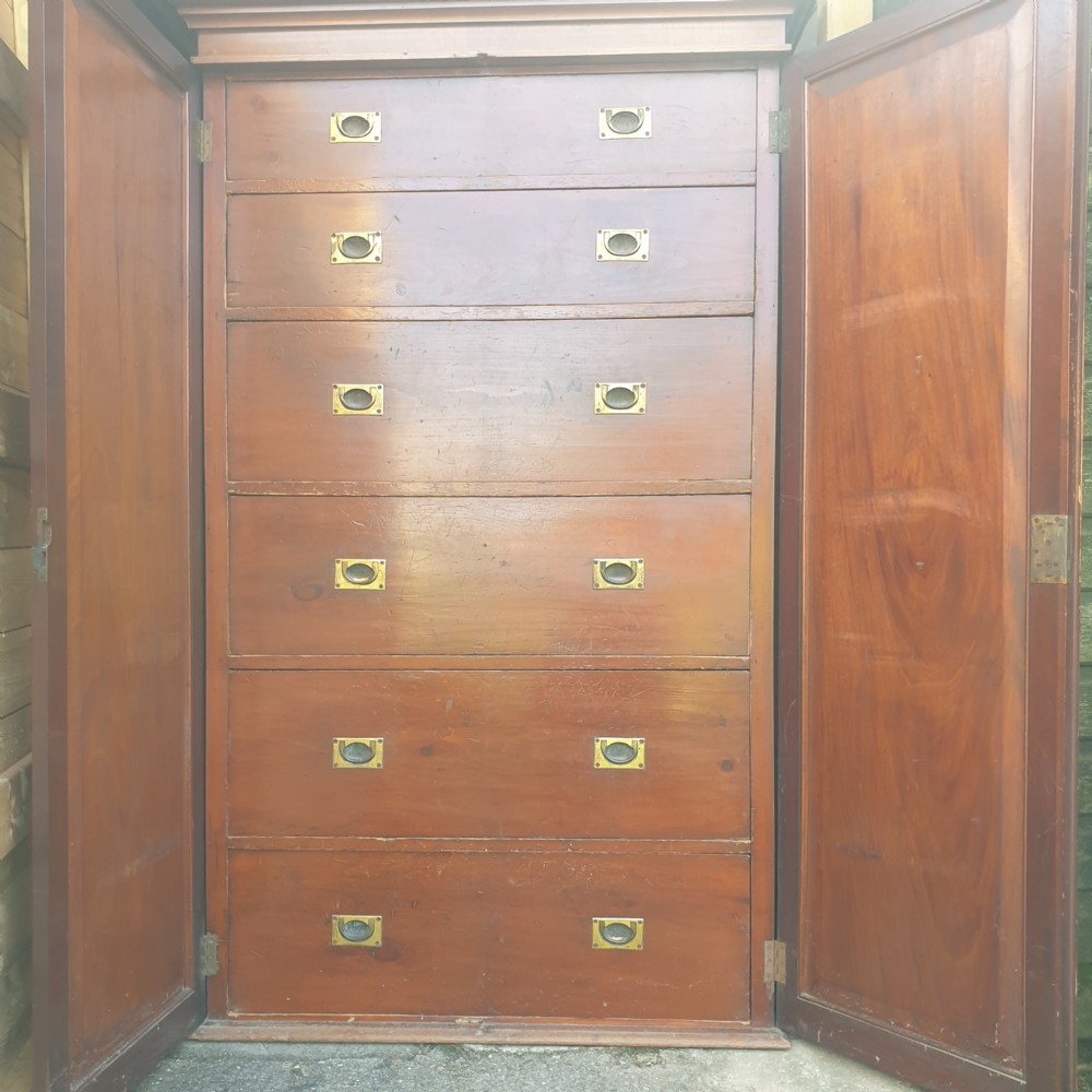 Large Late Victorian 6 drawer office cabinet with 2 doors.  View II