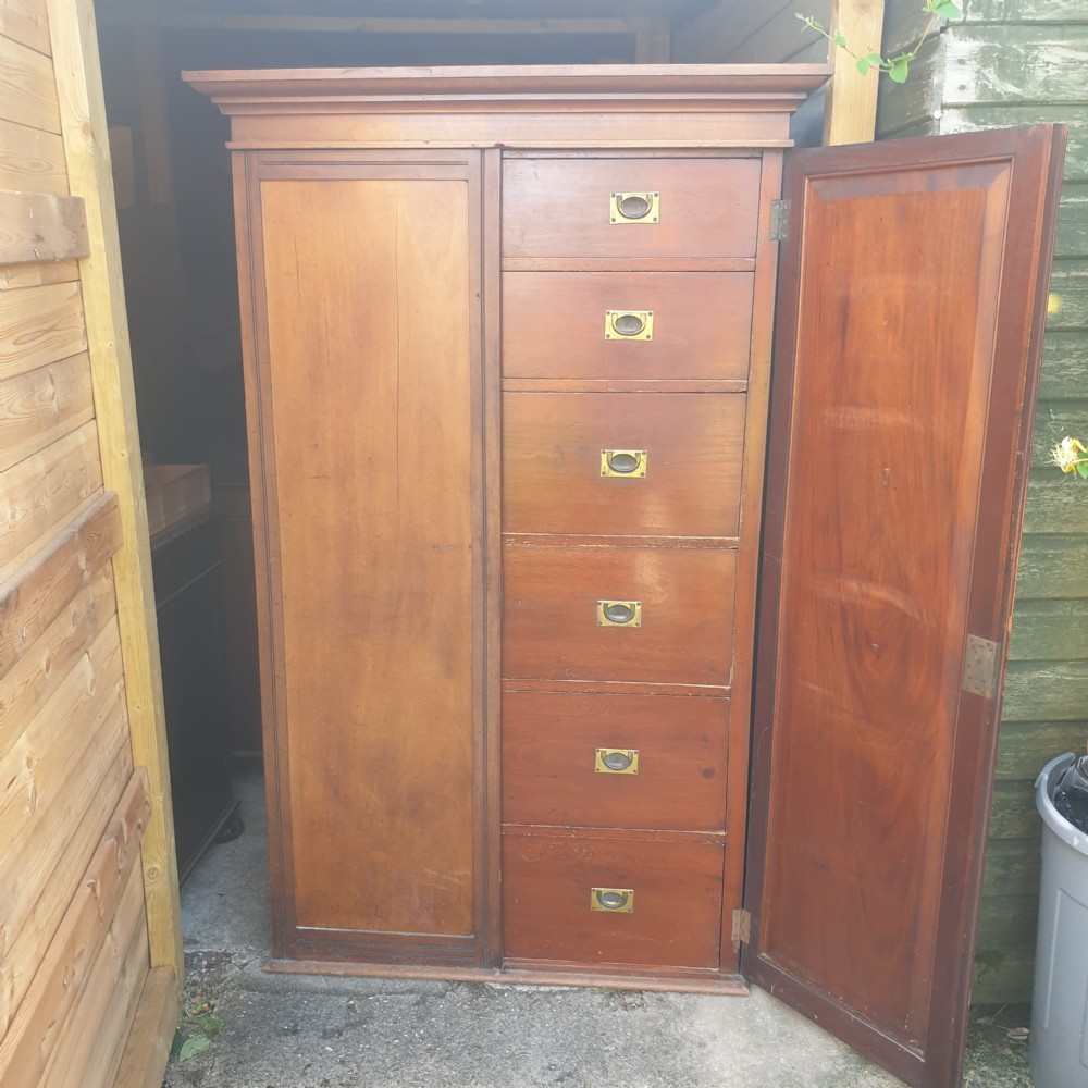 Large Late Victorian 6 drawer office cabinet with 2 doors.  View V