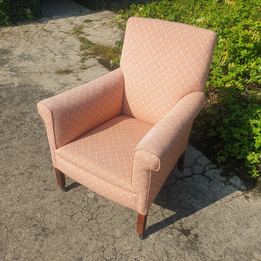 Early 20th century upholstered armchair.  View II