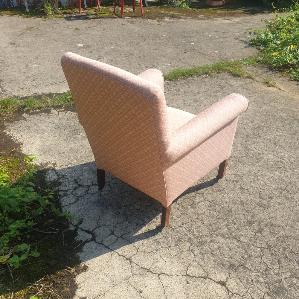Early 20th century upholstered armchair.  View III