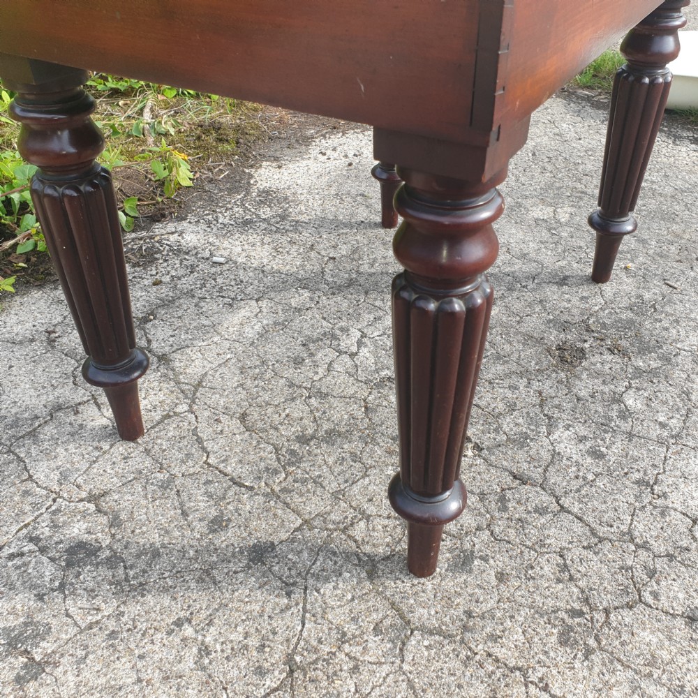 Early Victorian mahogany bidet occasional table, with a Gillows design leg. View IV