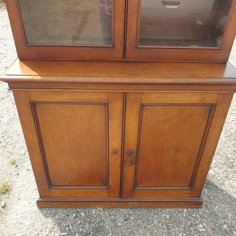 Victorian 2 part mahogany library bookcase  View II