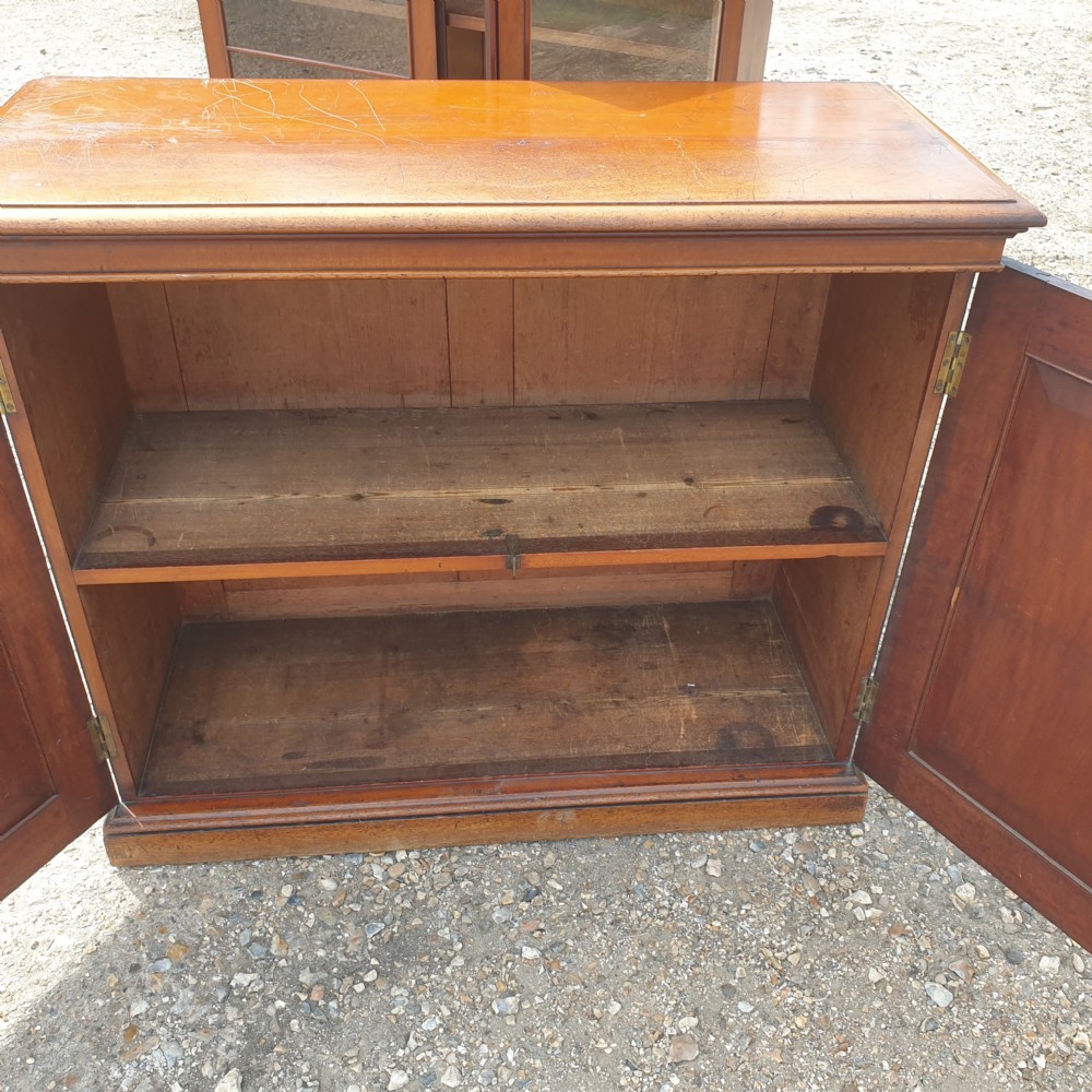 Victorian 2 part mahogany library bookcase  View V