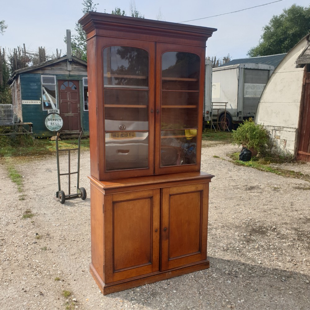 Victorian 2 part mahogany library bookcase  View VIII