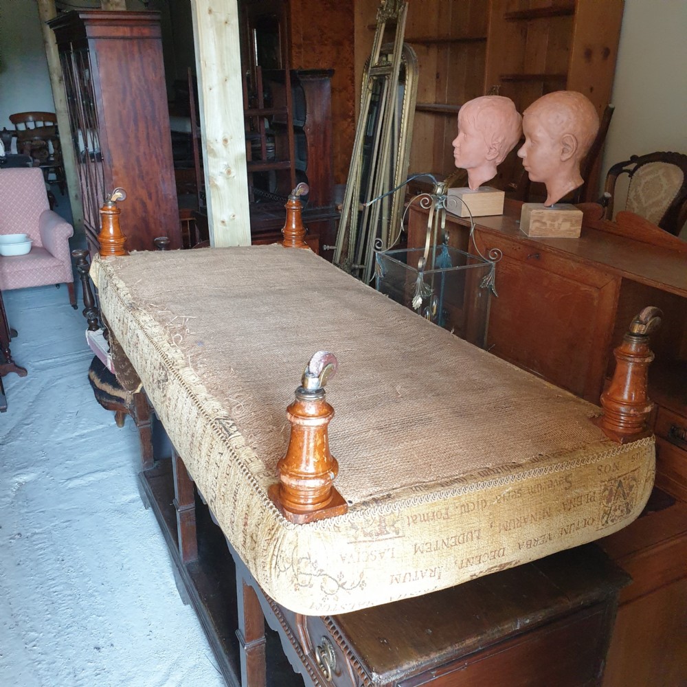 Large late Victorian centre stool for reupholstering.  View VI
