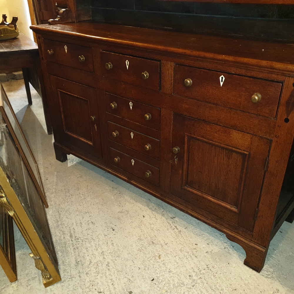 Early Victorian Welsh oak 2 part dresser  View II