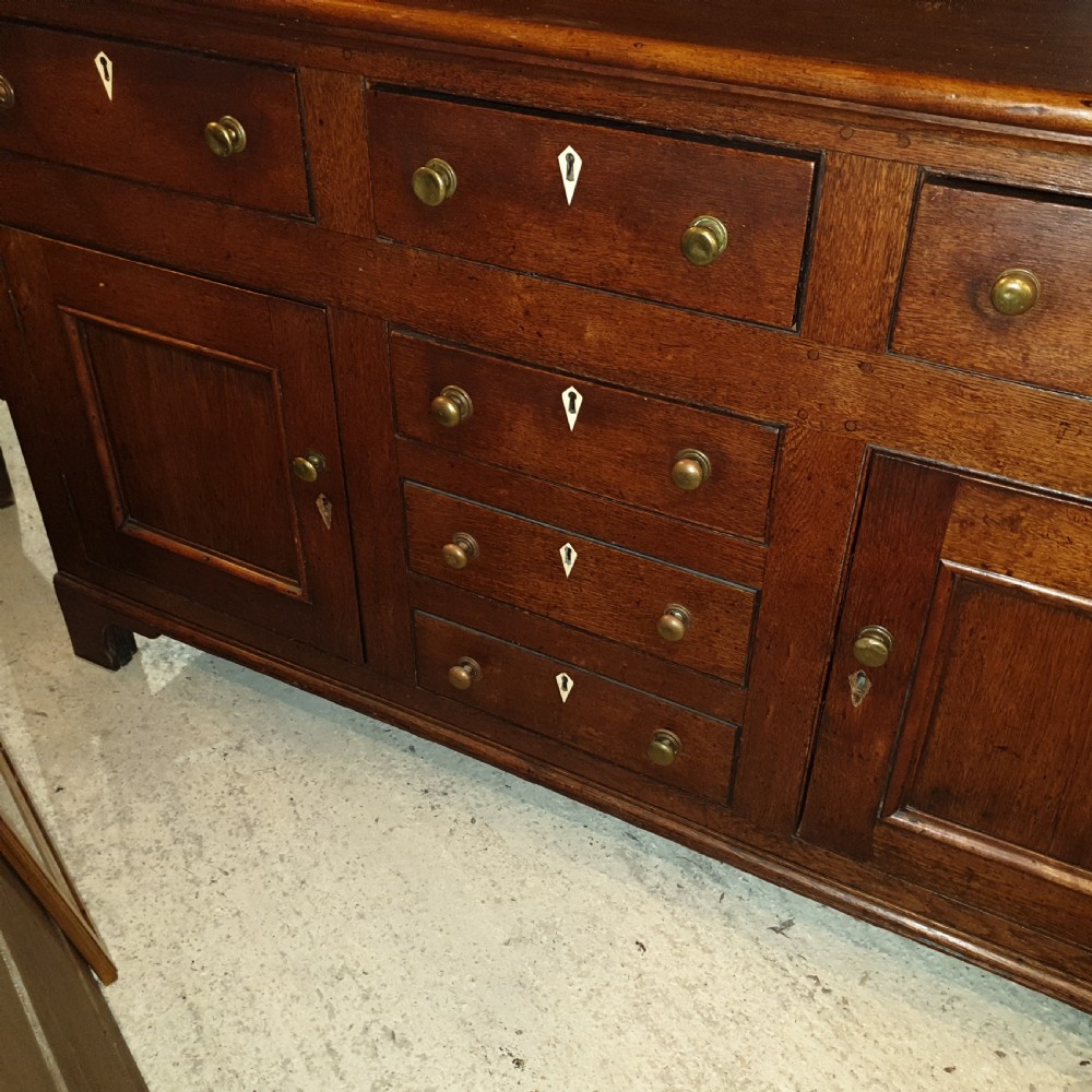 Early Victorian Welsh oak 2 part dresser  View V