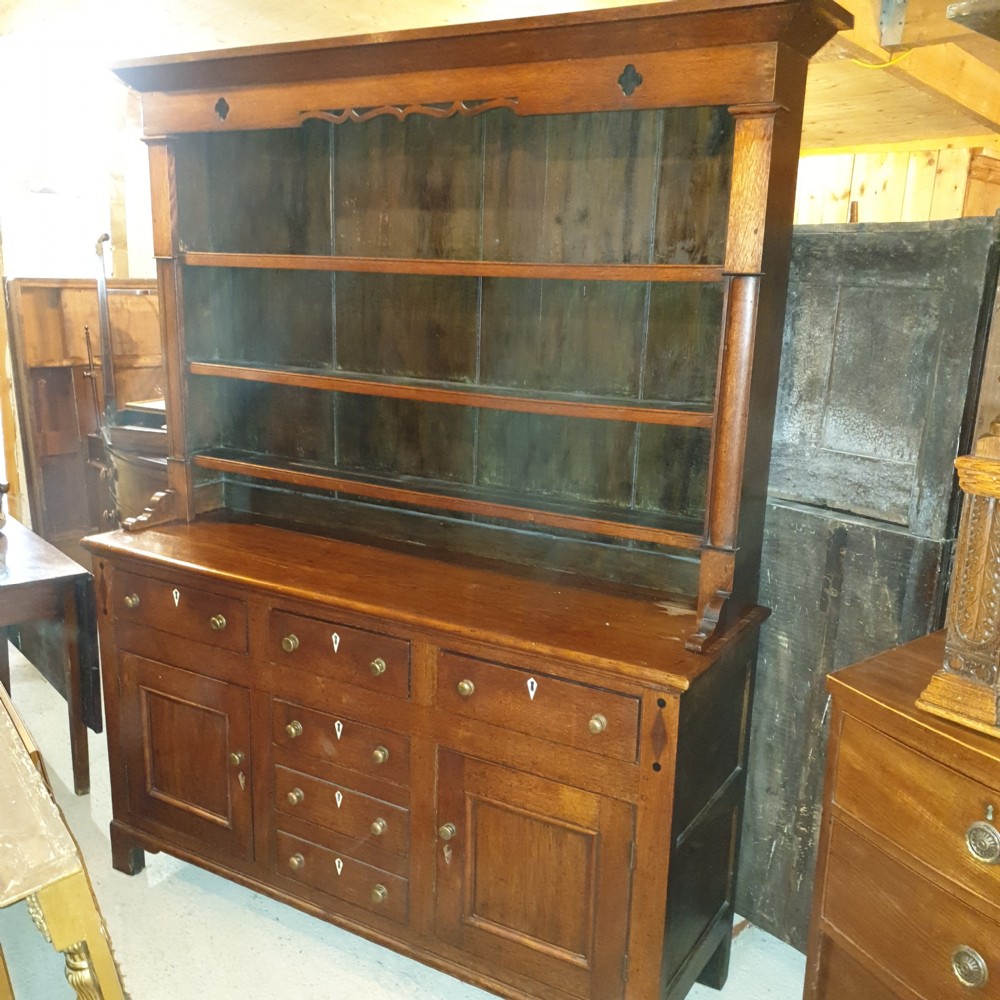 Early Victorian Welsh oak 2 part dresser  View IV