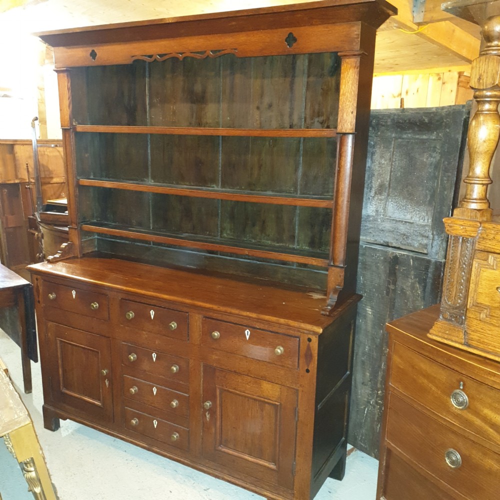 Early Victorian Welsh oak 2 part dresser  View VI