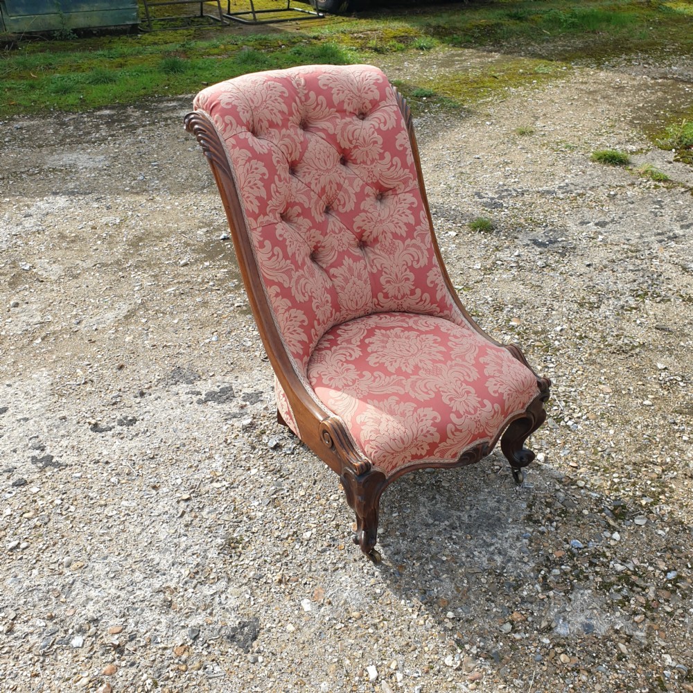 Good early Victorian rosewood bedroom chair.