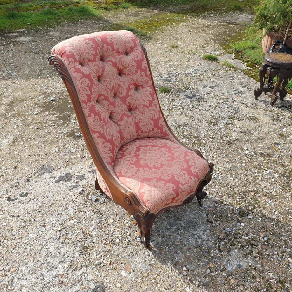 Good early Victorian rosewood bedroom chair. View IV