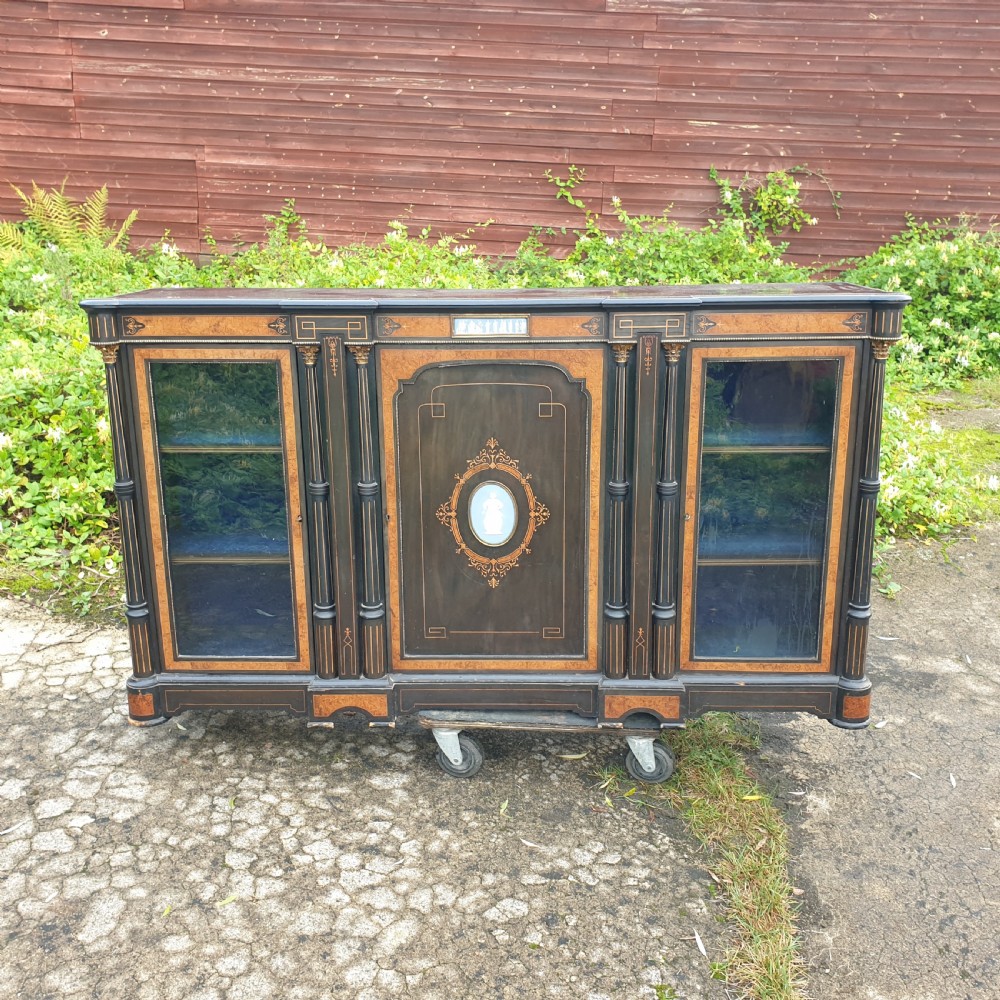 Victorian ebonised credenza 