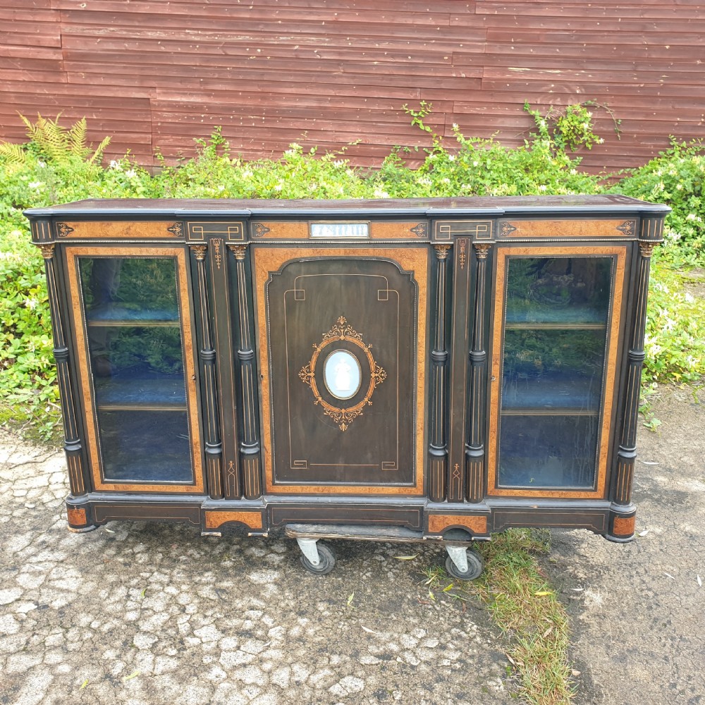 Victorian ebonised credenza  View V