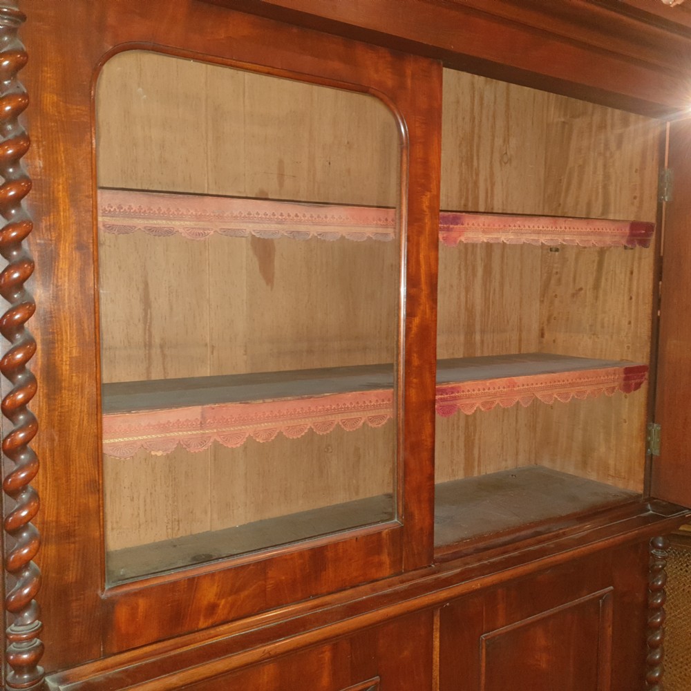Good practical 19th century mahogany bookcase cabinet . View VI