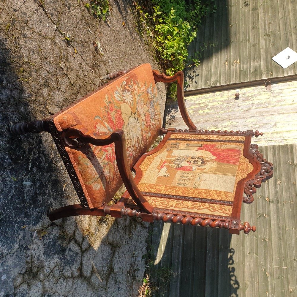 Good original mid 19th century rosewood window seat View V