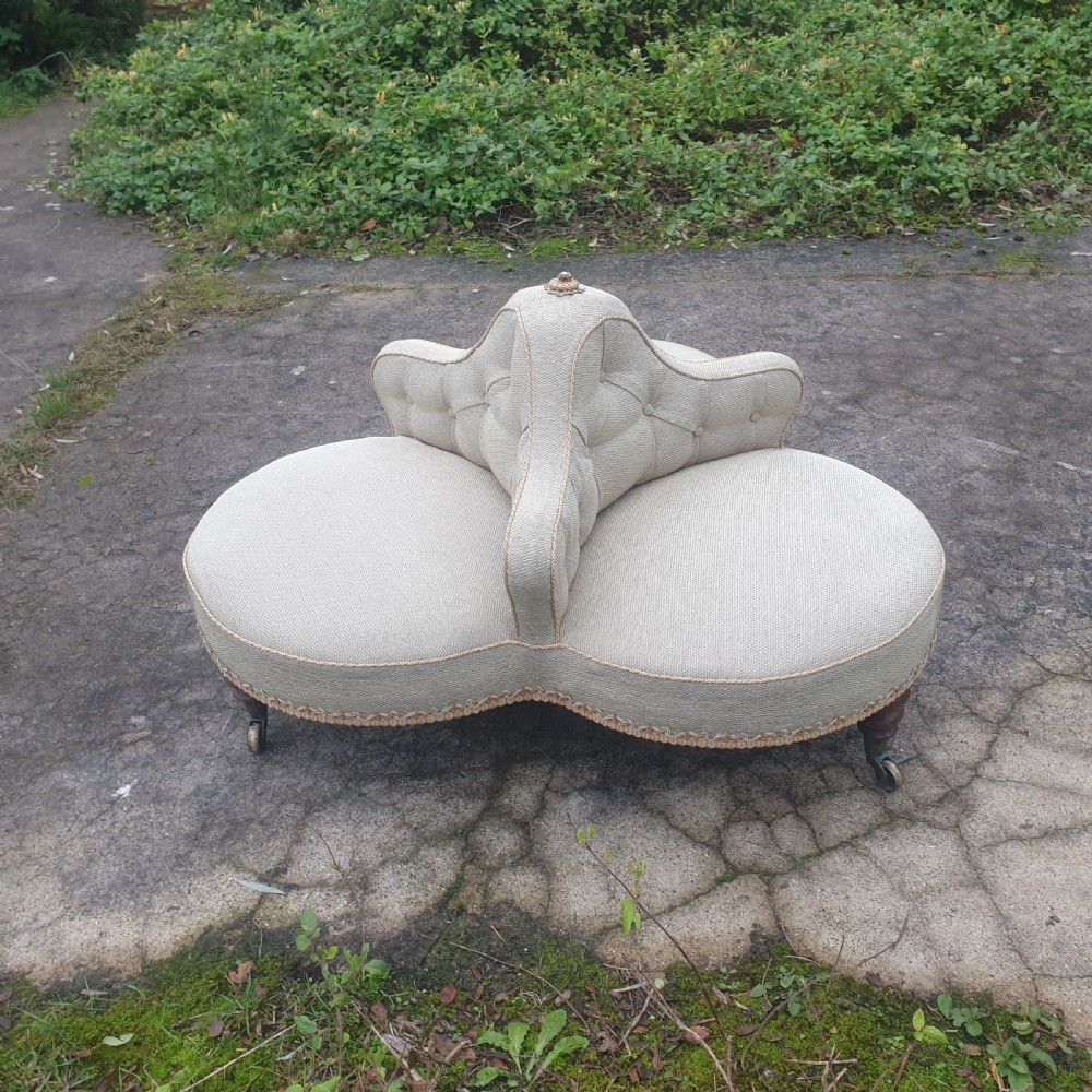 Victorian conversation centre seat. View IV