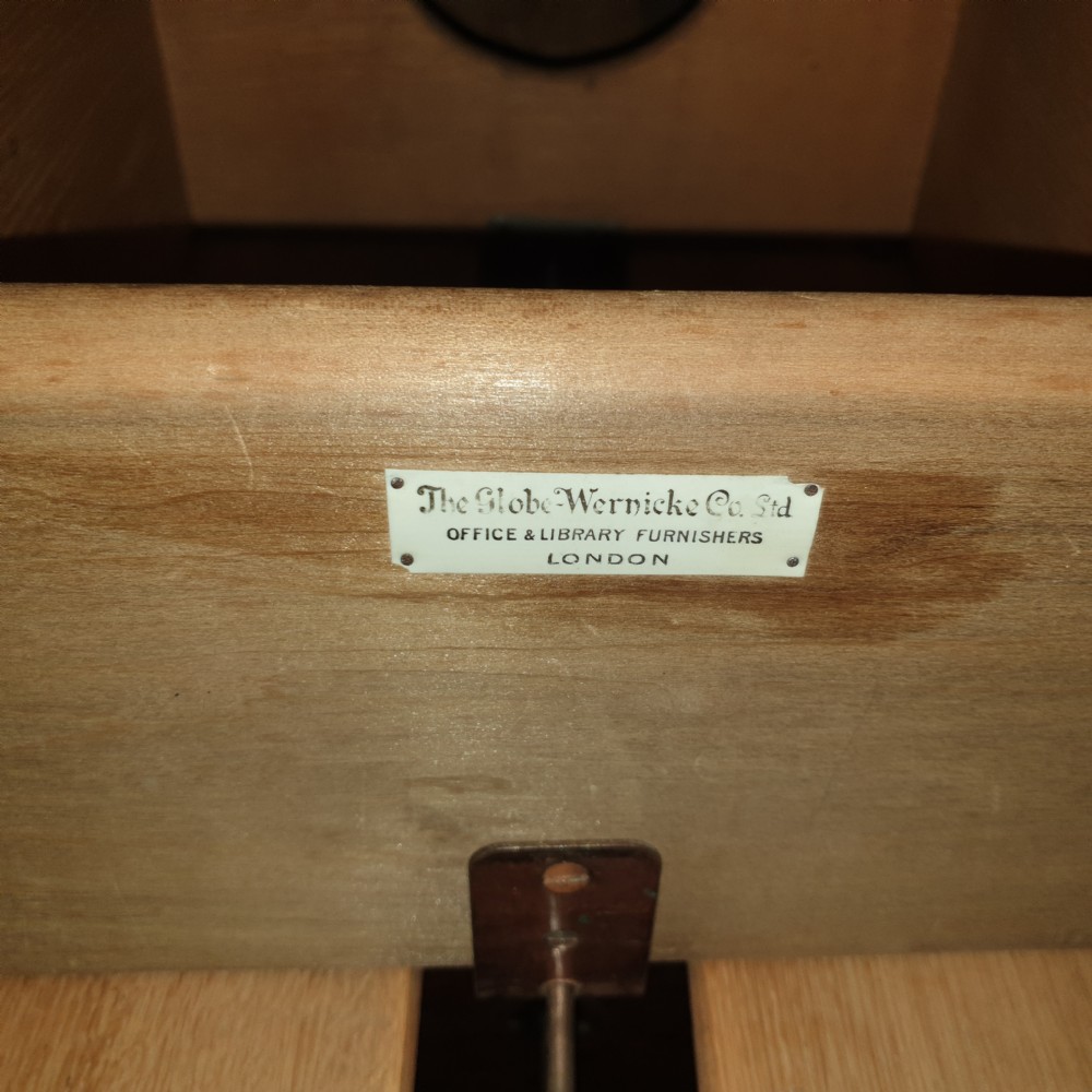 Early 20th oak Globe Wernicke office cabinet.  View IV