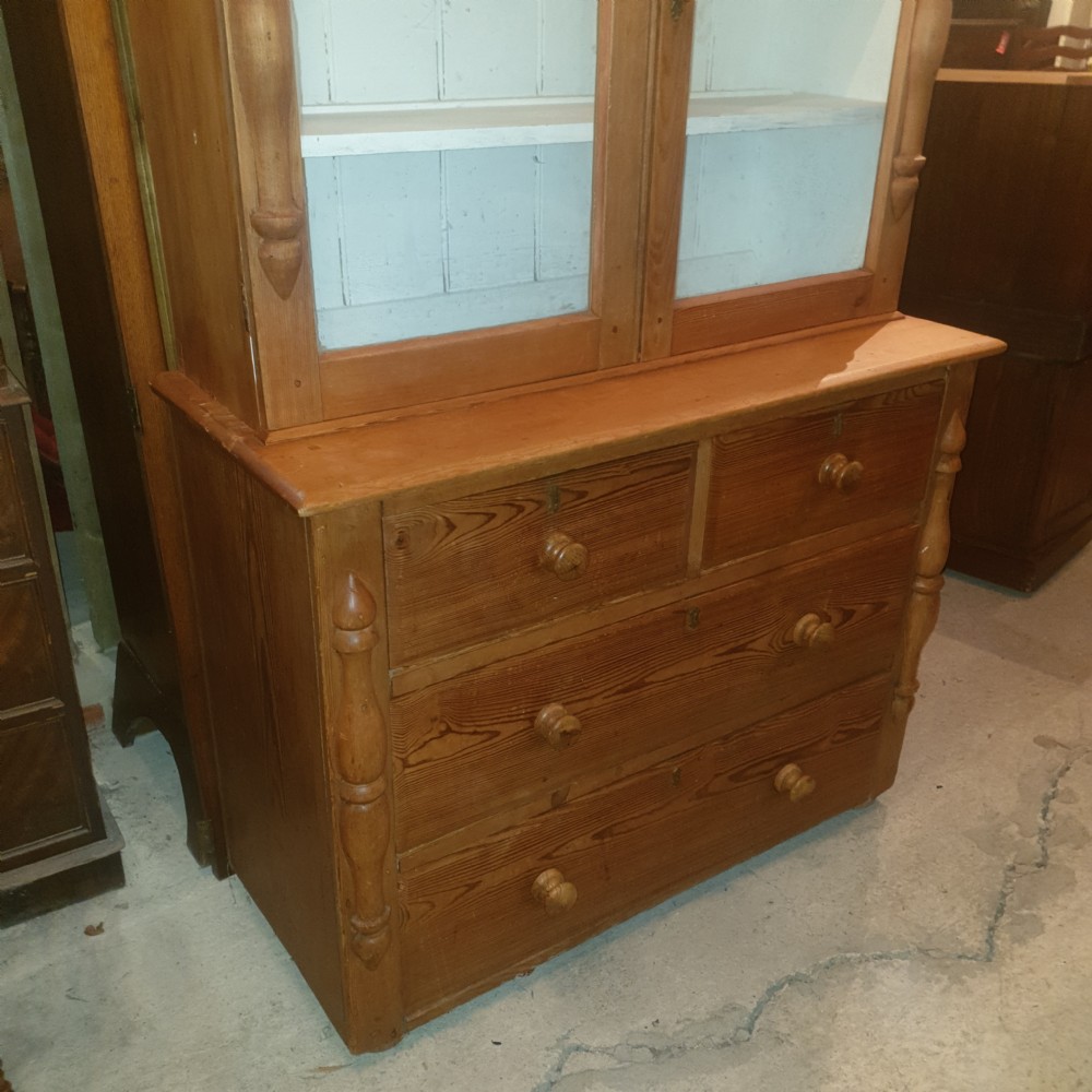 Victorian pine 2 part kitchen cabinet  View III