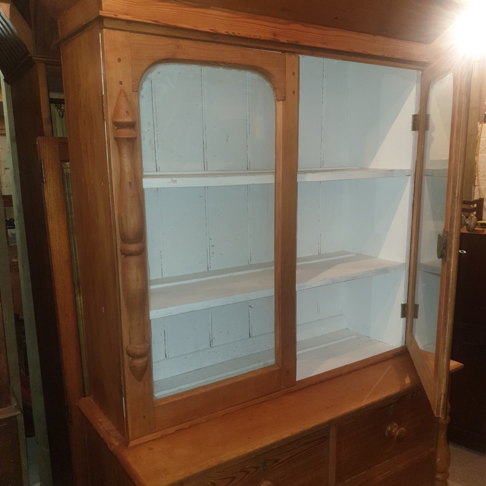 Victorian pine 2 part kitchen cabinet  View IV