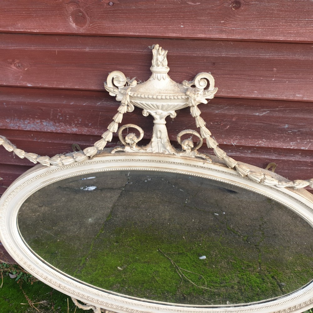 Edwardian painted gesso wall mirror  View IV