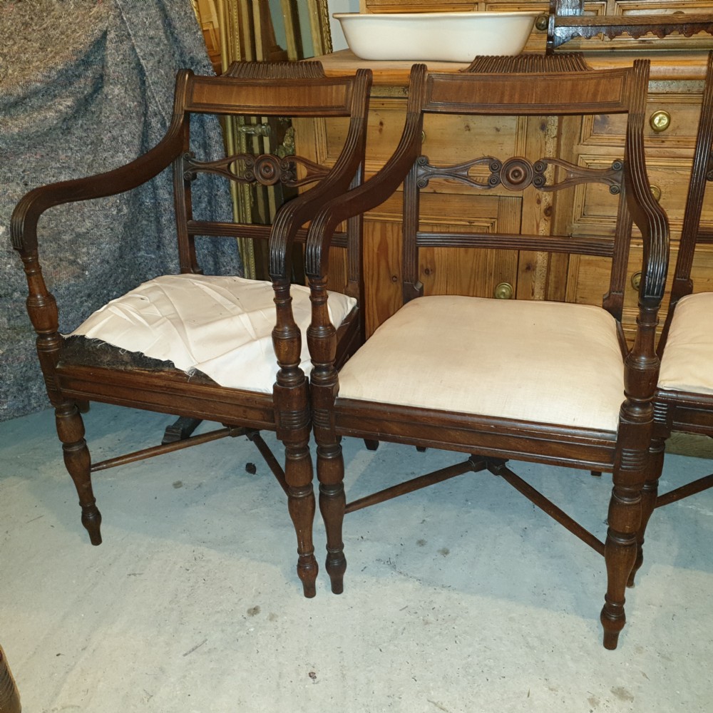 Set of eight Regency Scottish dining chairs  View IV