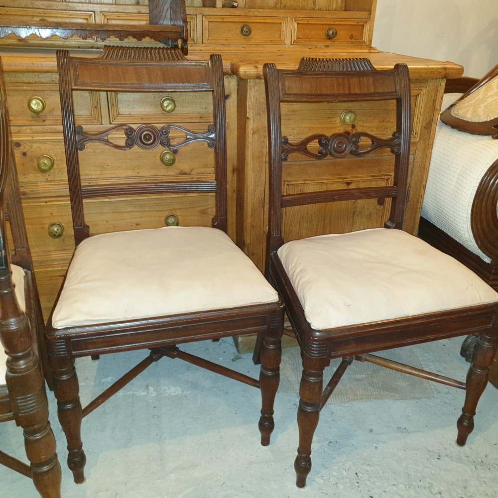 Set of eight Regency Scottish dining chairs  View VI