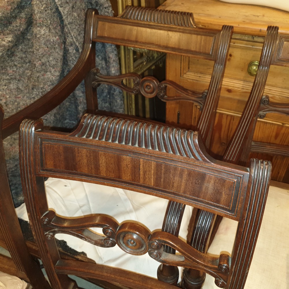 Set of eight Regency Scottish dining chairs  View VII