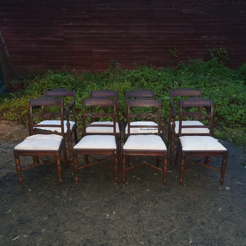 Set of eight Regency Scottish dining chairs  View VIII