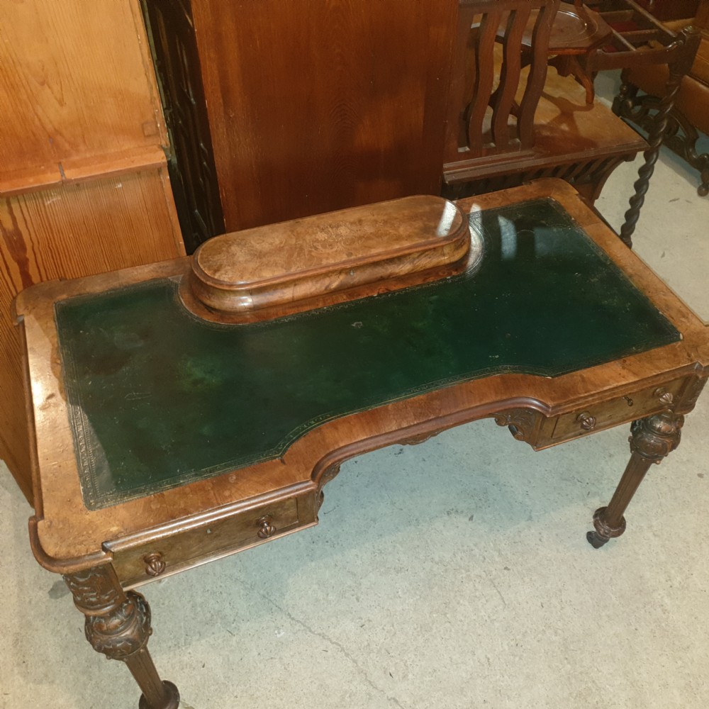 Victorian walnut writing table. View II