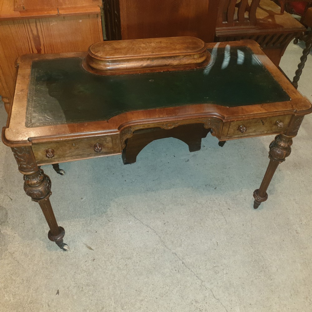 Victorian walnut writing table. View IV
