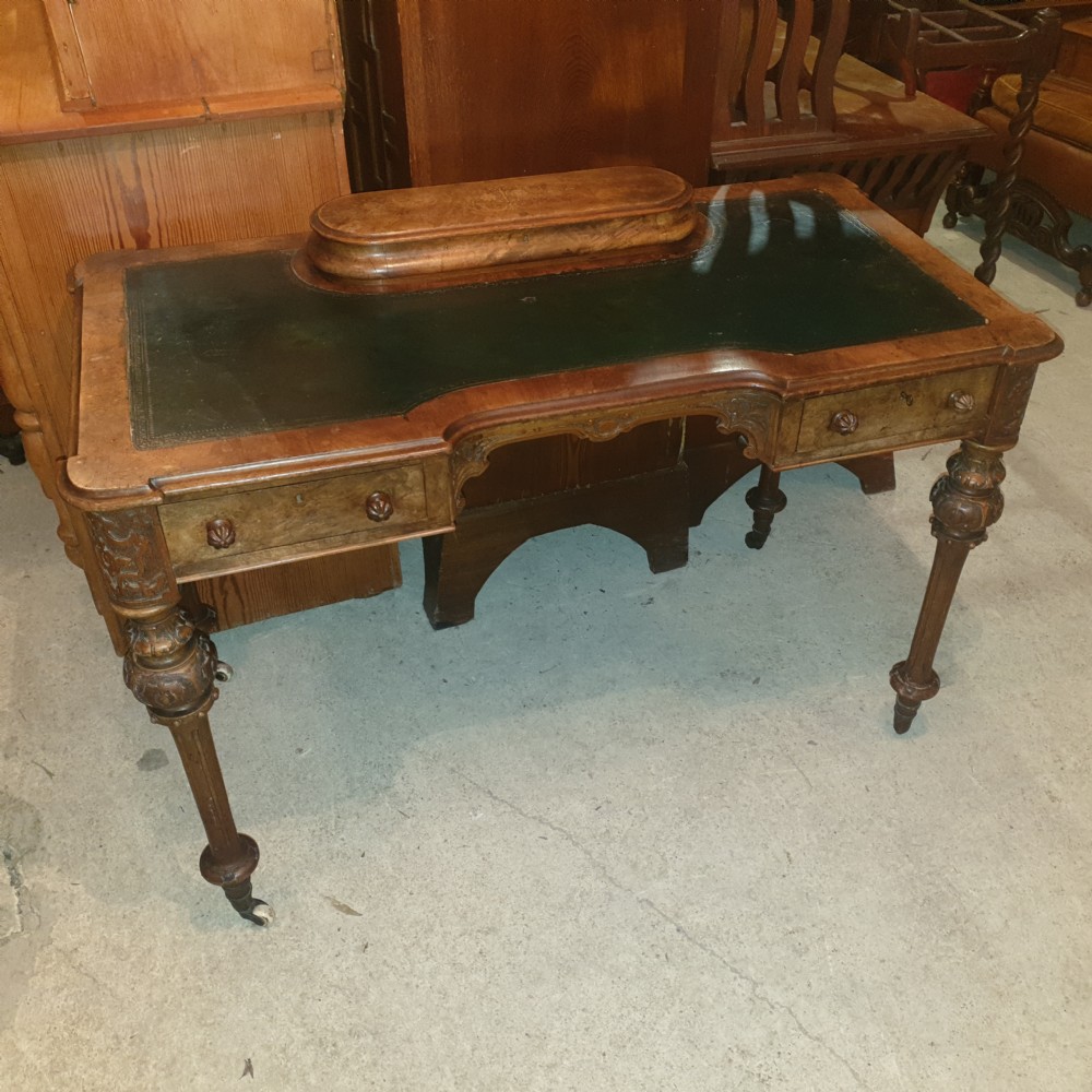 Victorian walnut writing table. View VI