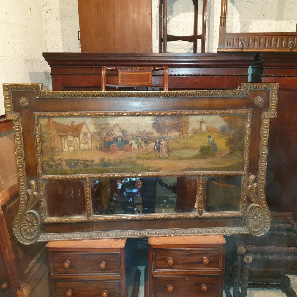 Good early 20th century overmantel mirror, style of William Kent View II