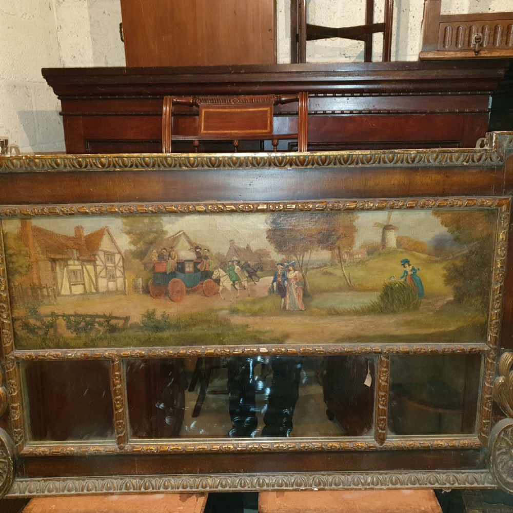 Good early 20th century overmantel mirror, style of William Kent View III