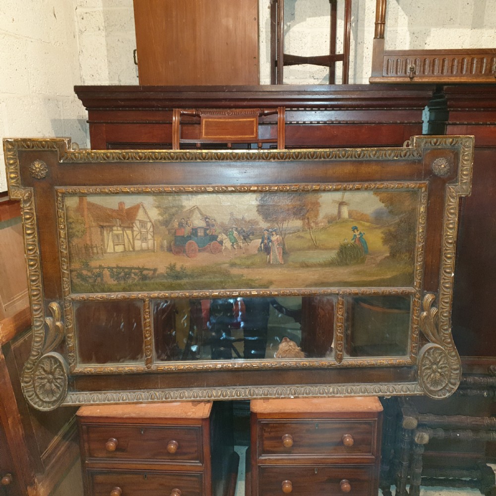 Good early 20th century overmantel mirror, style of William Kent View VII