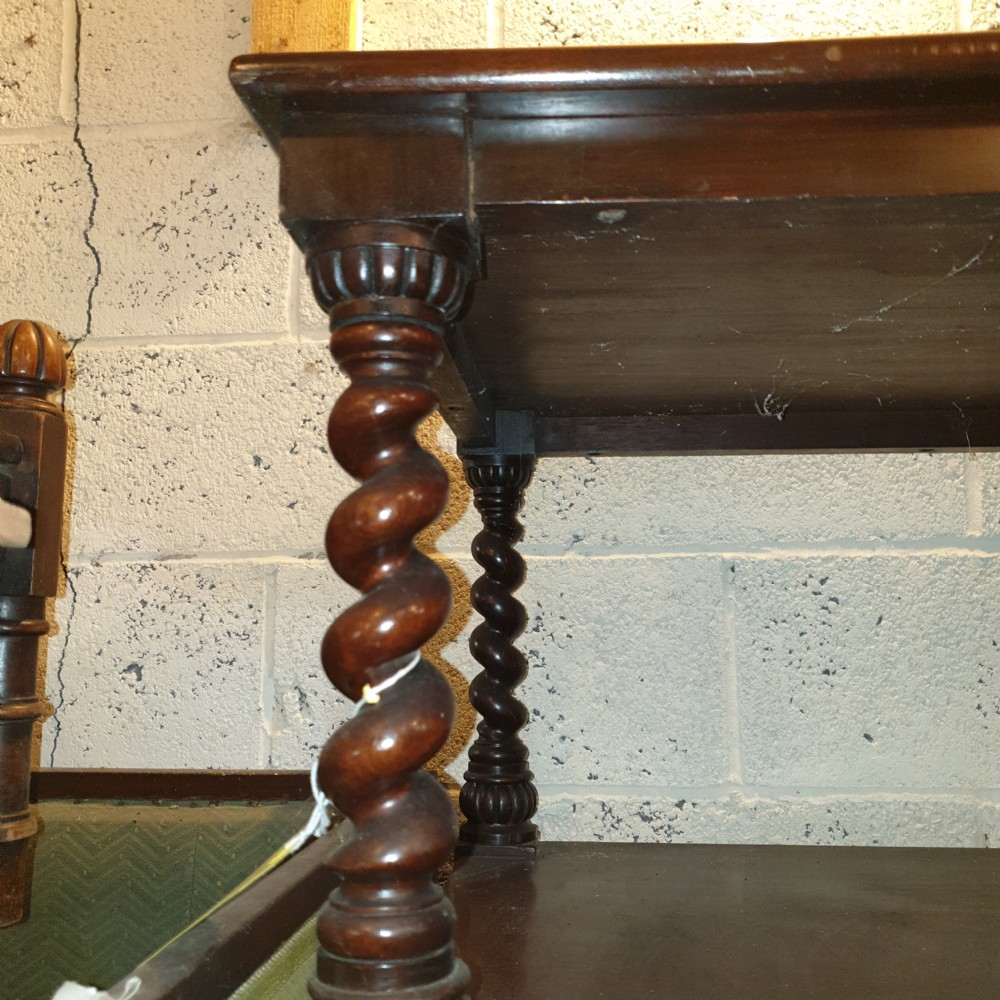 Victorian mahogany 2 drawer buffet trolley  View III
