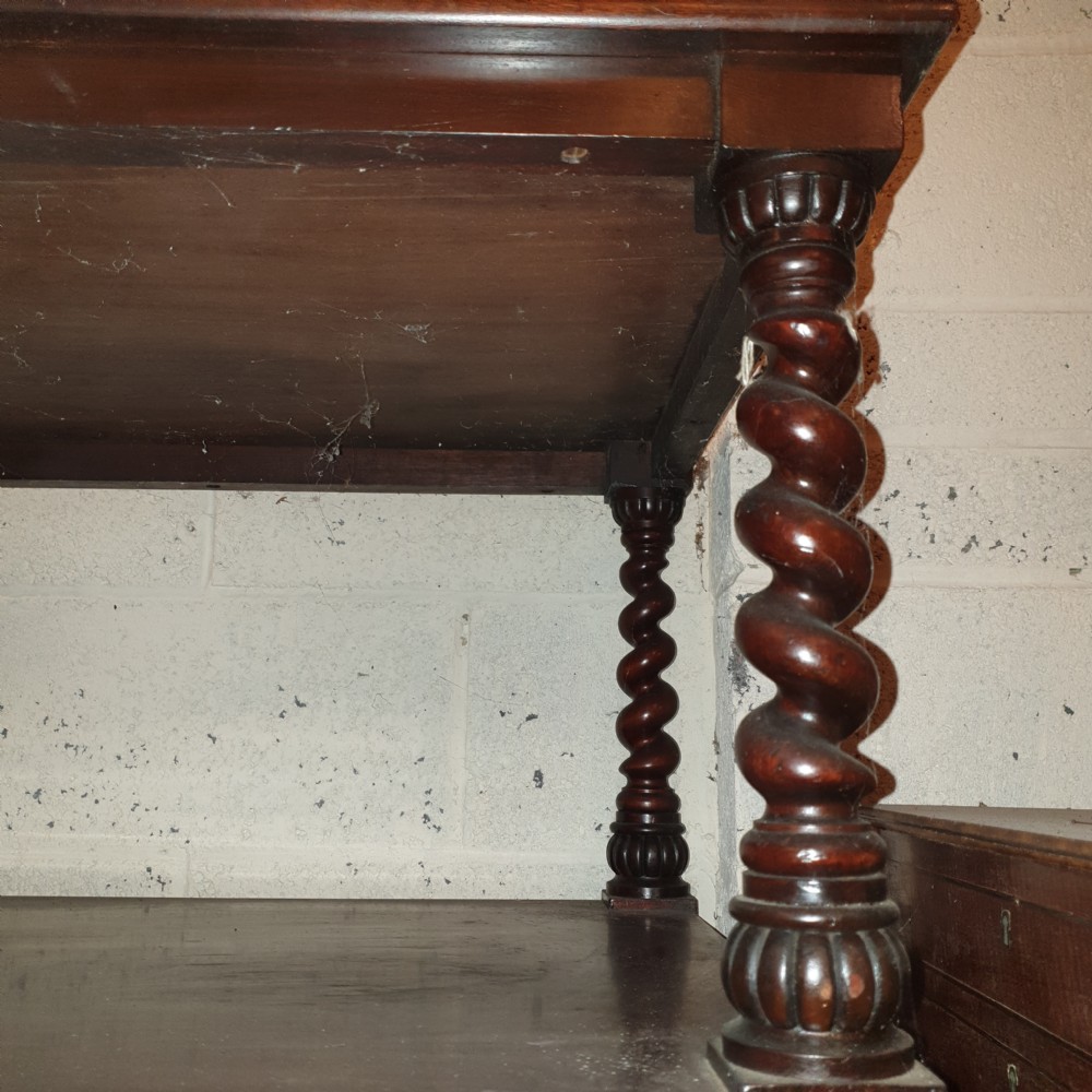 Victorian mahogany 2 drawer buffet trolley  View IV