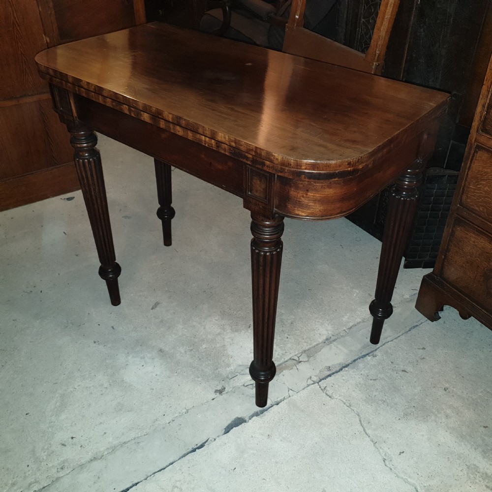 Regency mahogany fold over top in the manner of Gillows  View II
