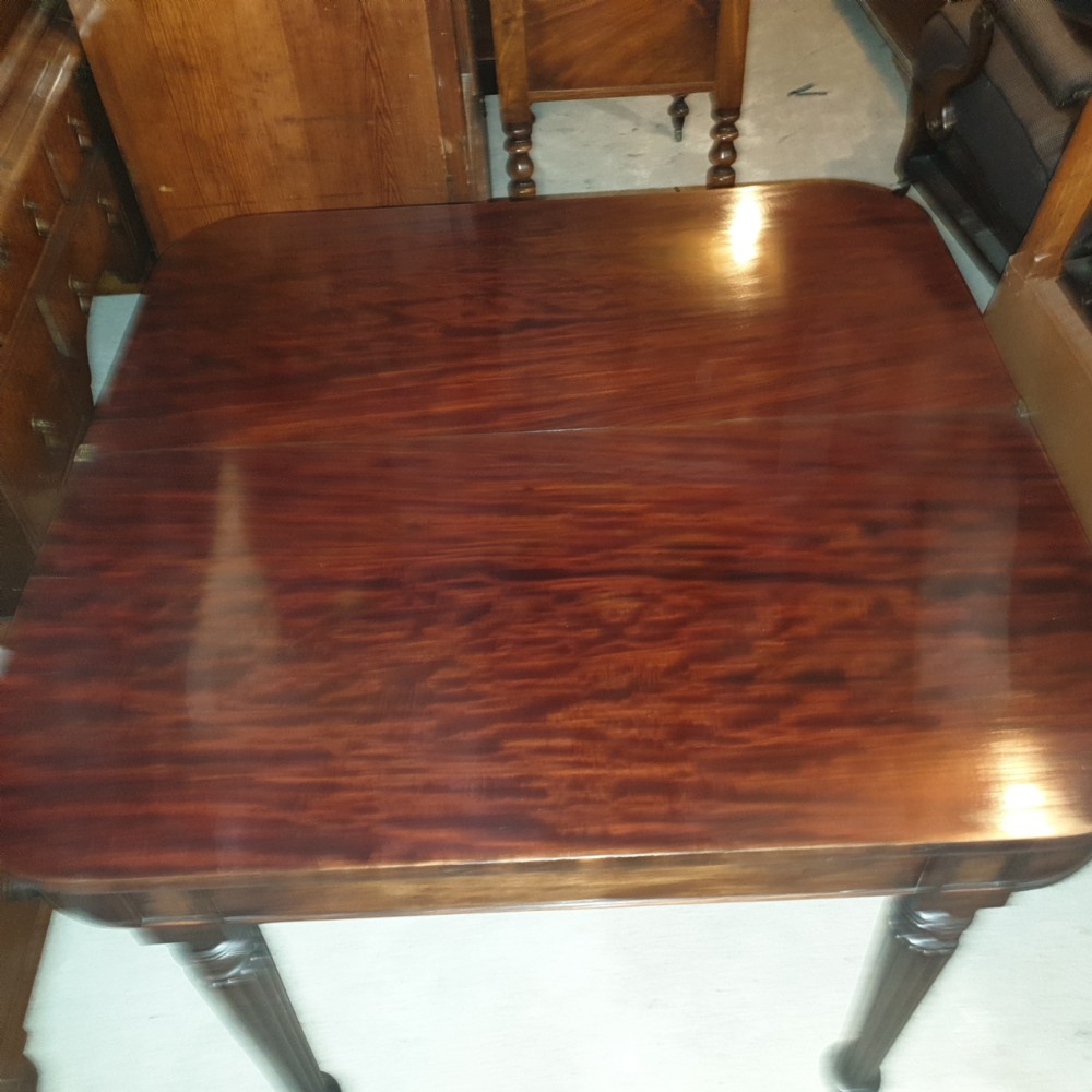 Regency mahogany fold over top in the manner of Gillows  View III