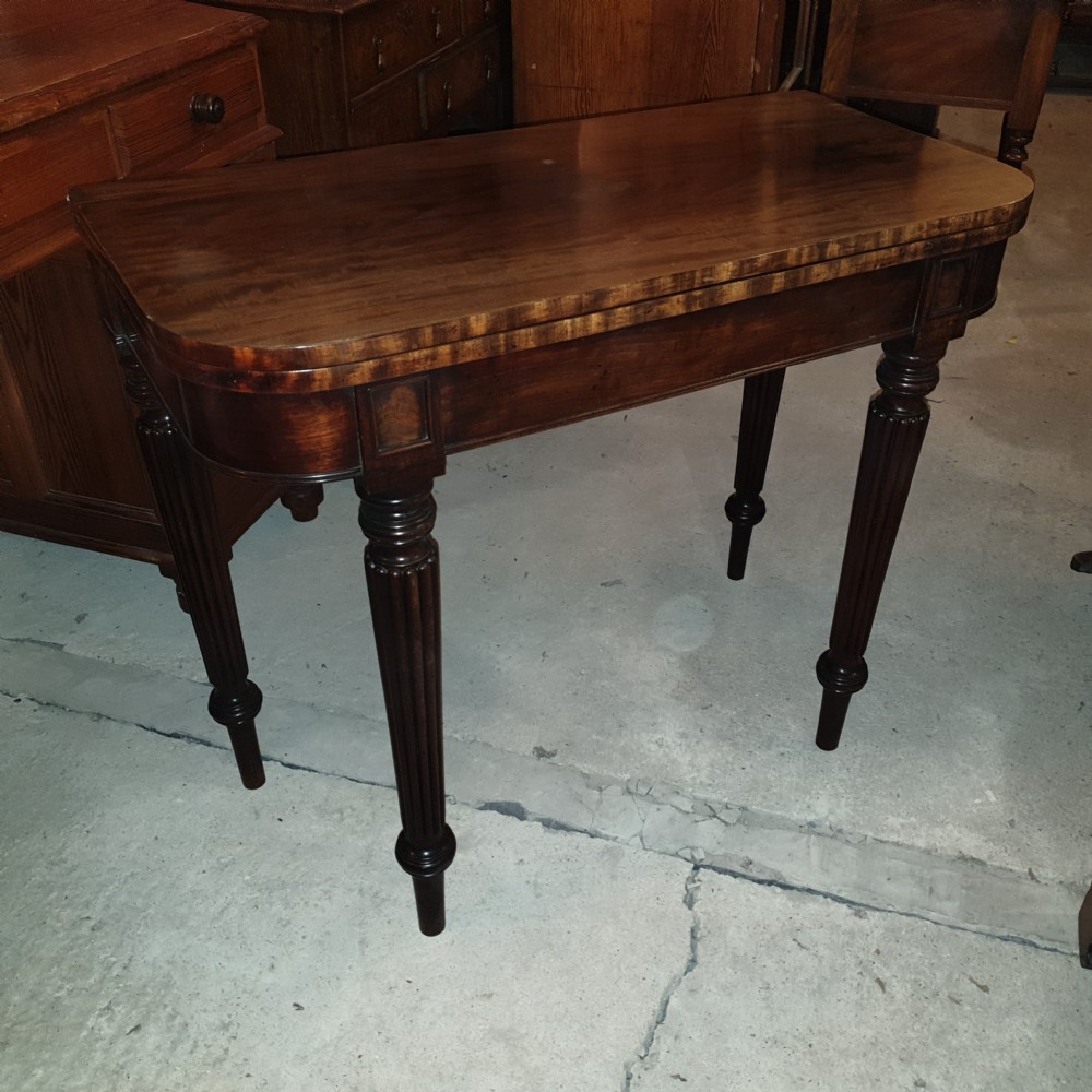 Regency mahogany fold over top in the manner of Gillows  View IV