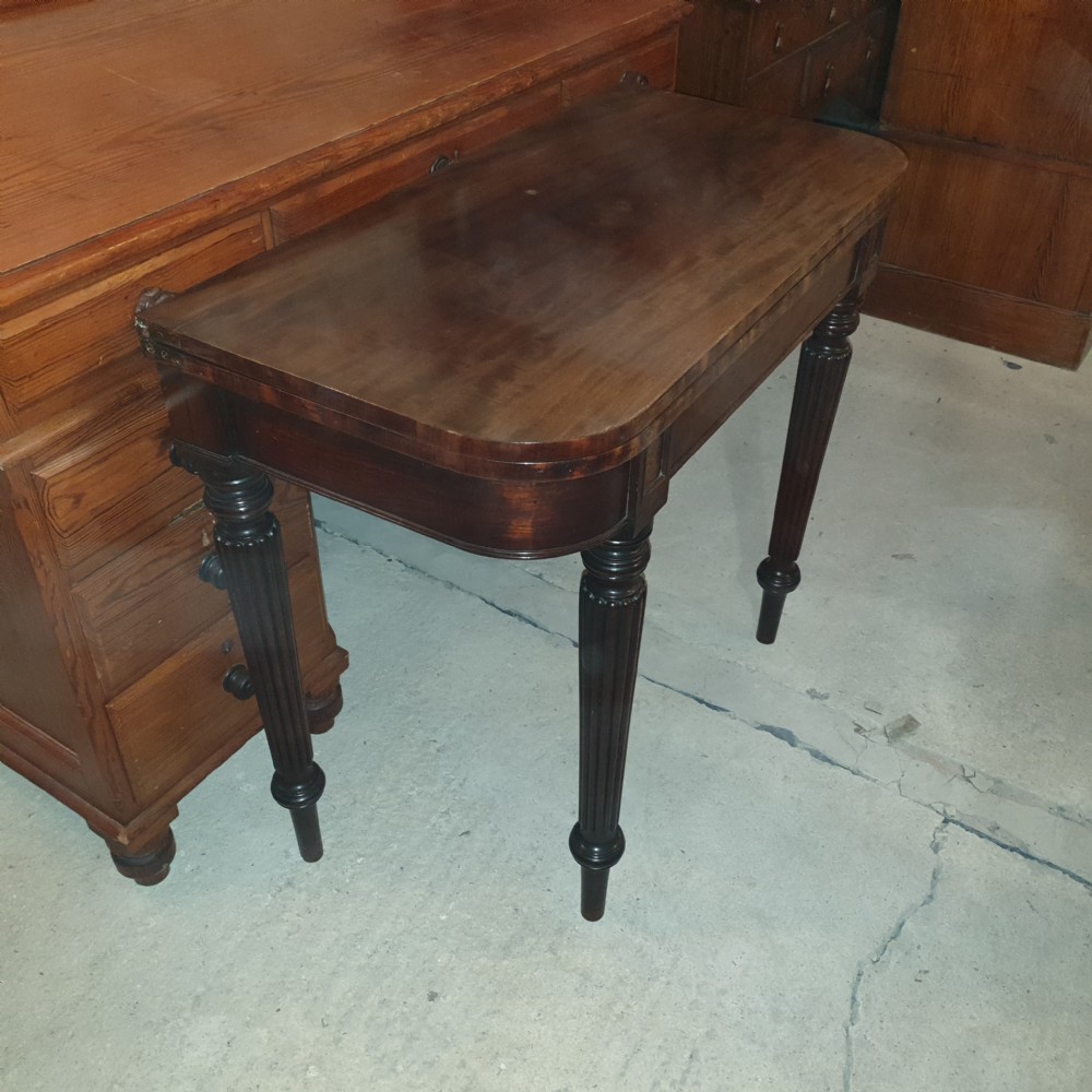 Regency mahogany fold over top in the manner of Gillows  View V