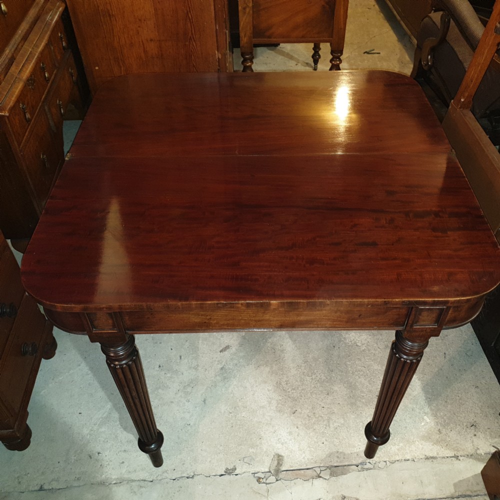 Regency mahogany fold over top in the manner of Gillows  View VI
