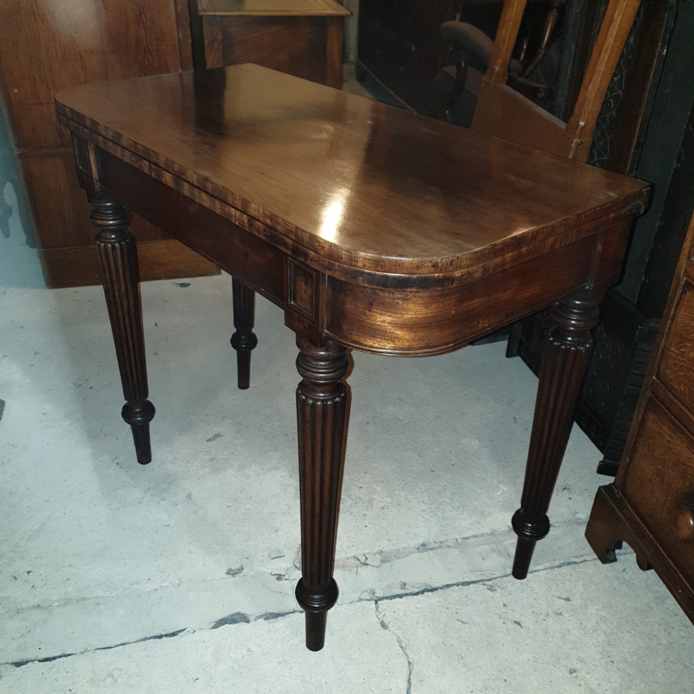 Regency mahogany fold over top in the manner of Gillows  View VII