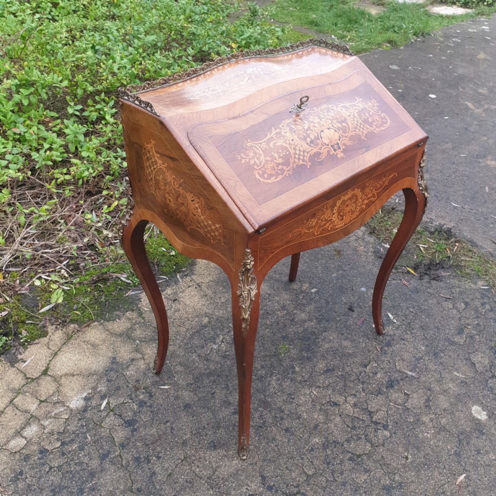 Inlaid rosewood bureau de dame.  View II