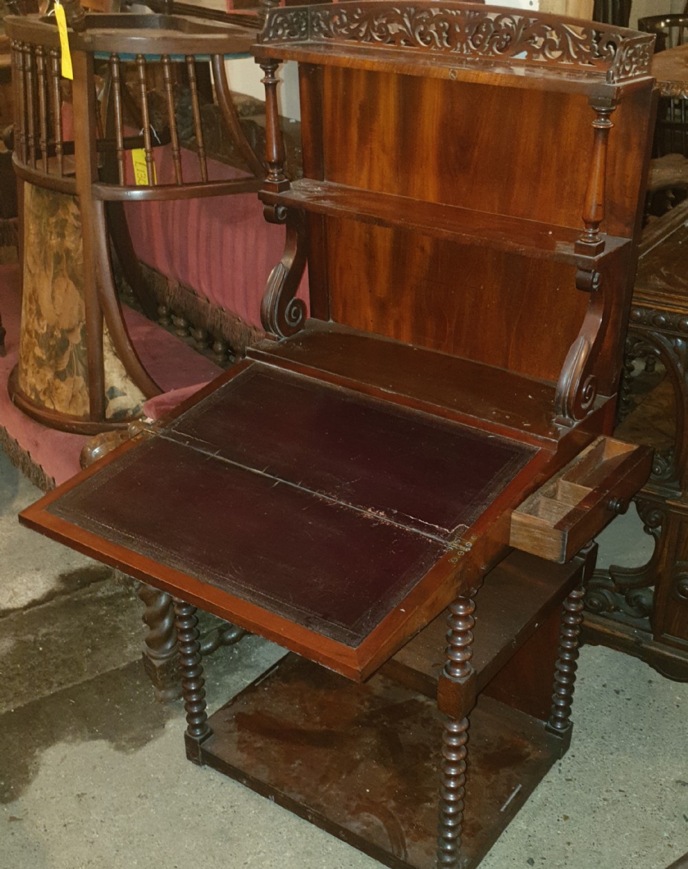 Early Victorian mahogany writing desk