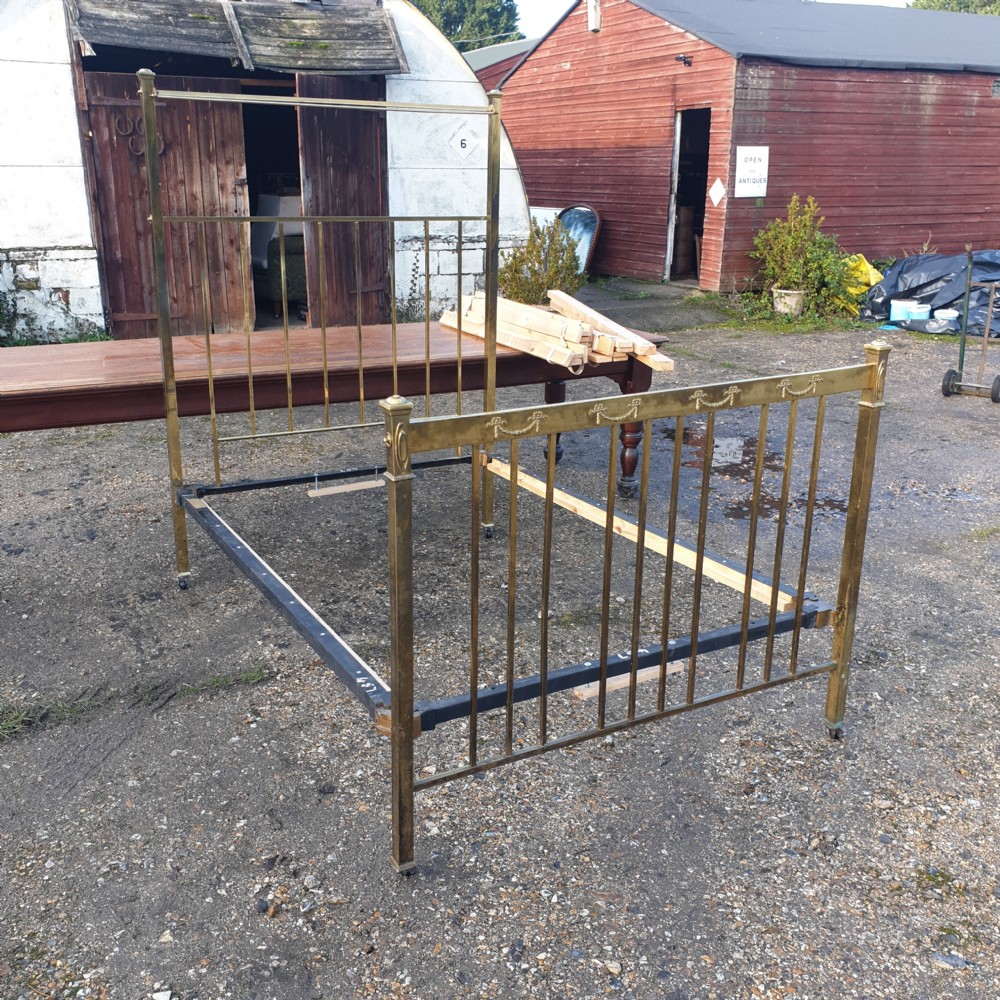 Edwardian brass double bed View II
